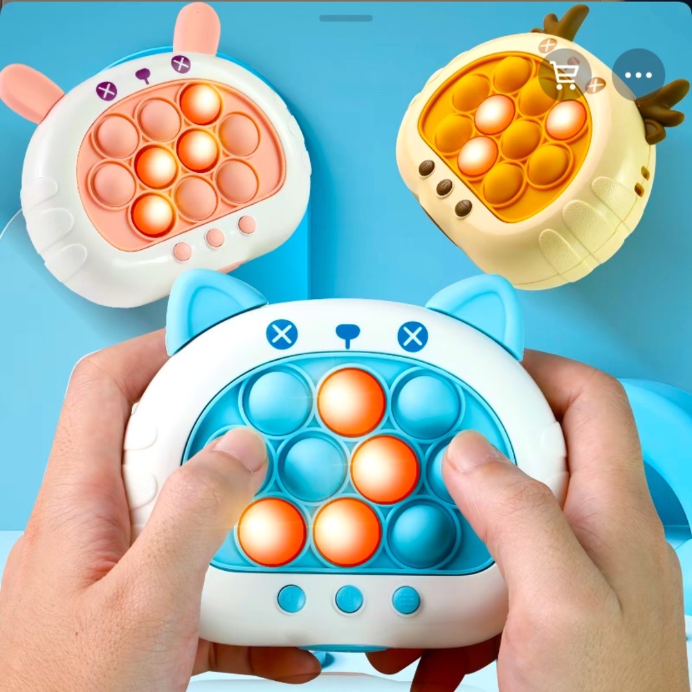 Fast push button fidget game blue cat